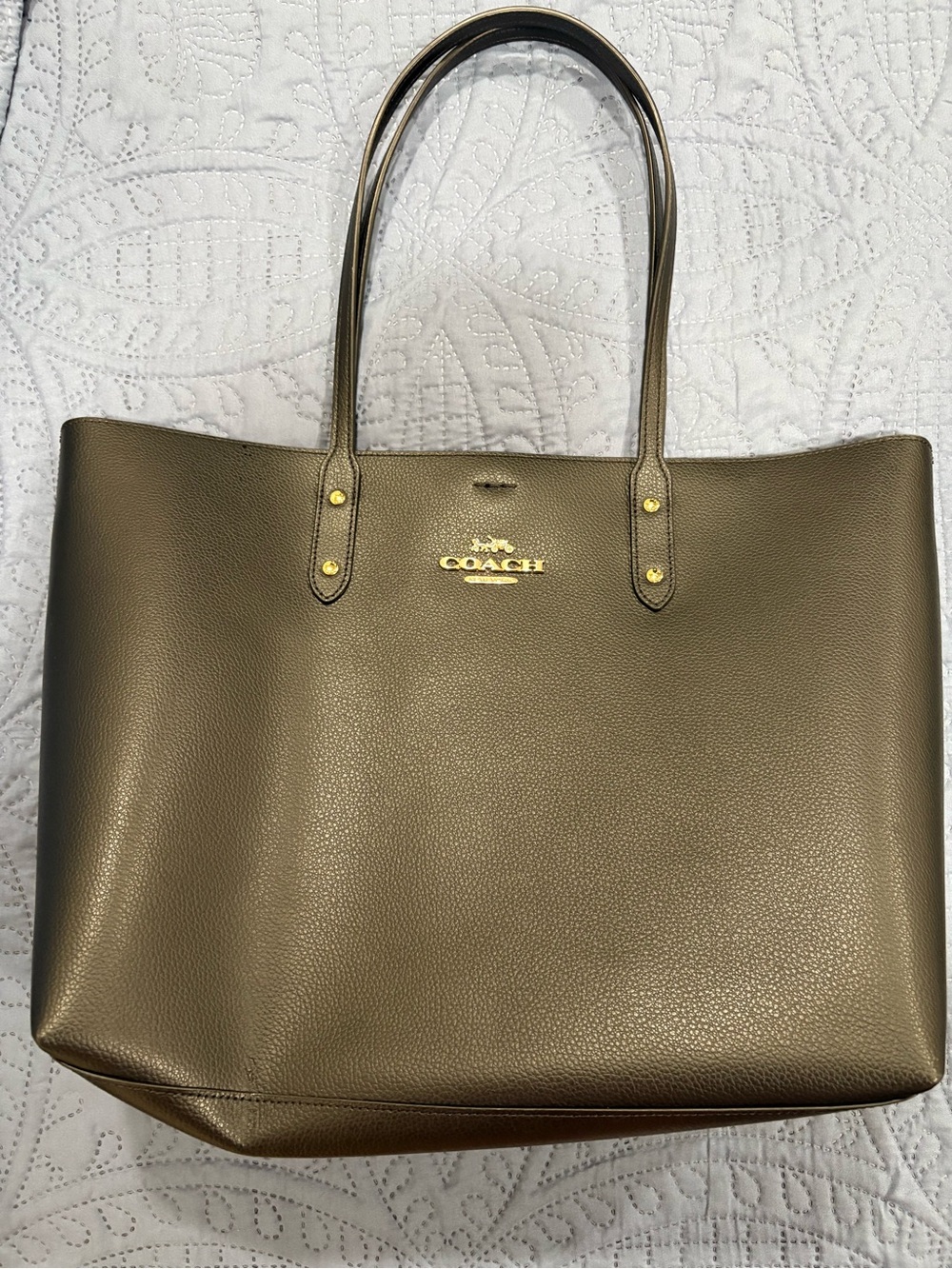 COACH Pebbled Leather Tote Bag